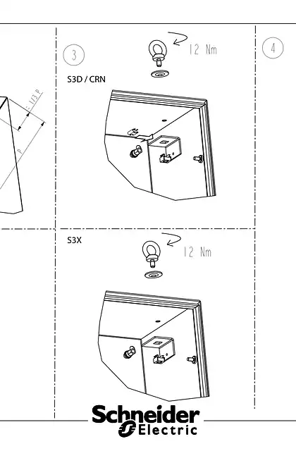 schneider施耐德PanelSeT S3D - Wall mountig Eye bolt - Instruction sheet